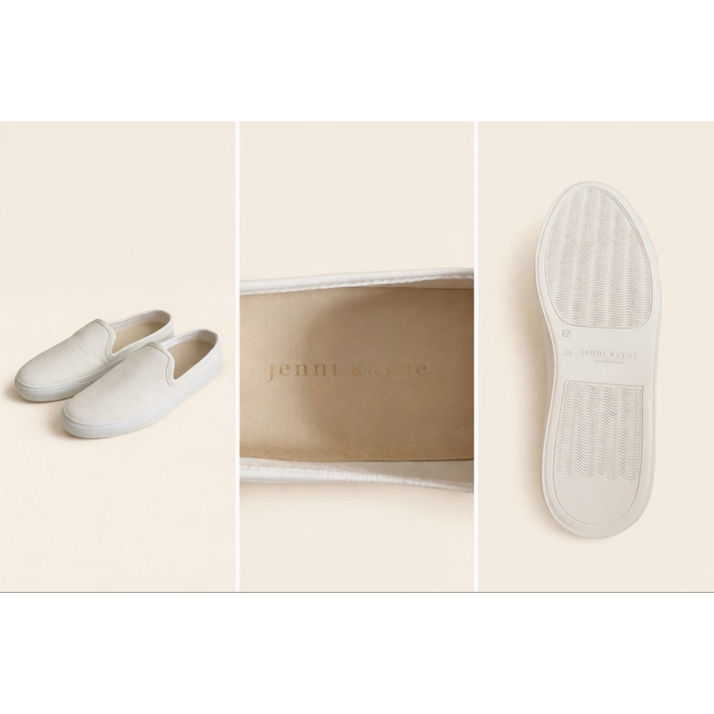 New Jenni Kayne White Slip-On Sneakers 39